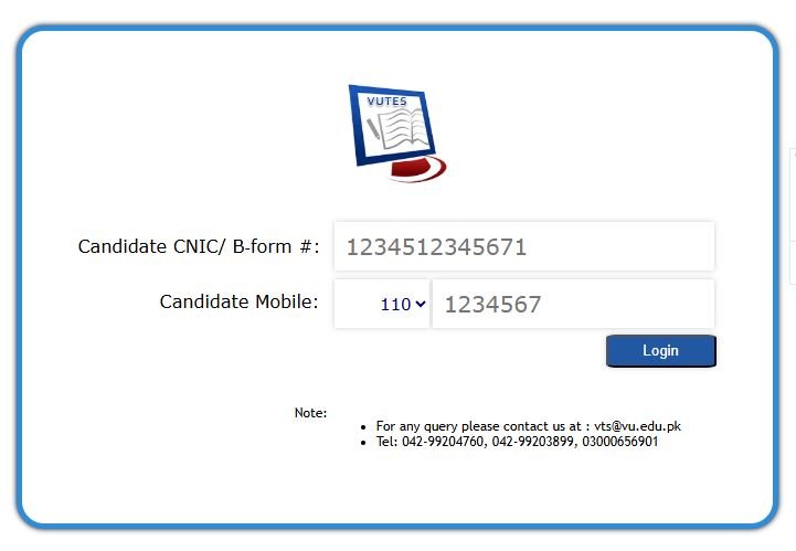 VU Slip Download