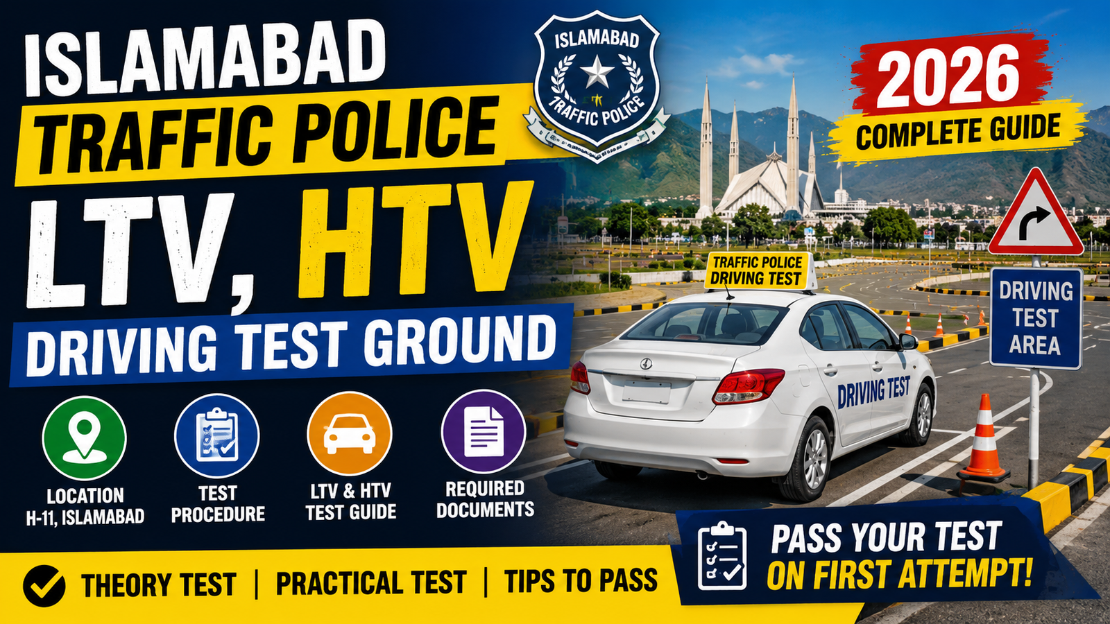 Islamabad Traffic Police LTV, HTV Driving Test Ground 2026