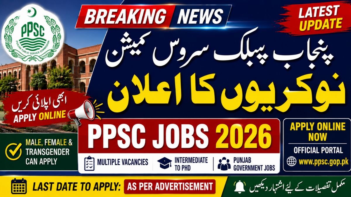 PPSC Jobs 2026 Latest Advertisement Apply Online