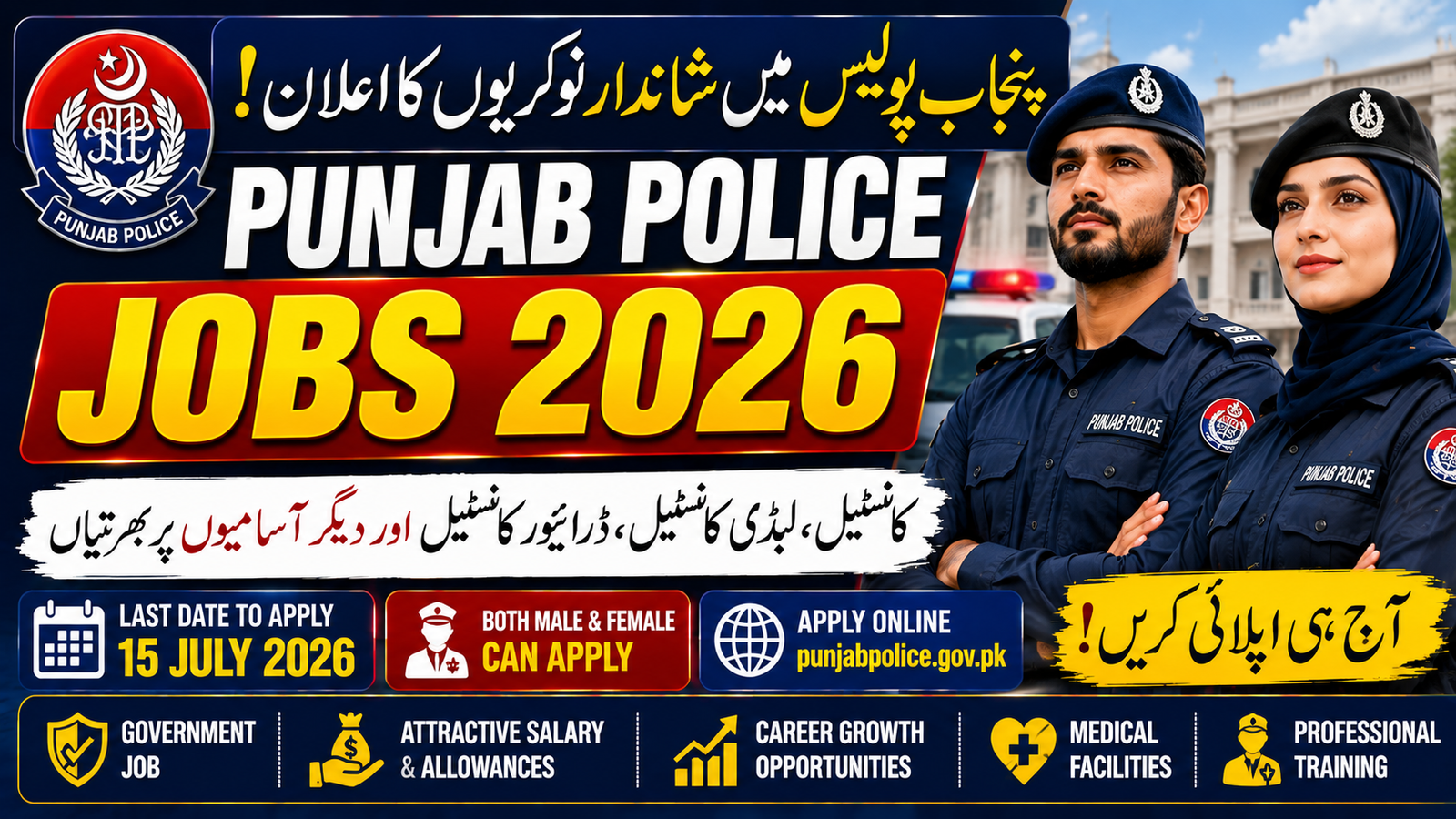 Punjab Police Jobs 2026 Apply Online at punjabpolice.gov.pk