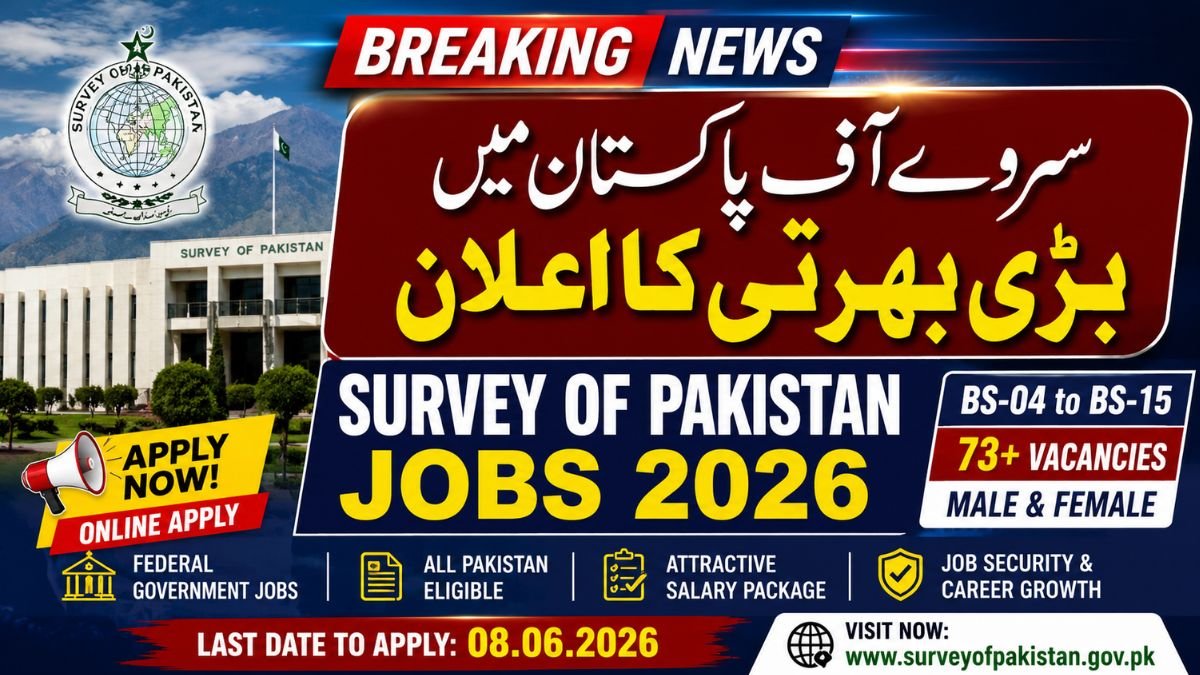 Survey of Pakistan Jobs 2026 Online Apply – Latest Advertisement