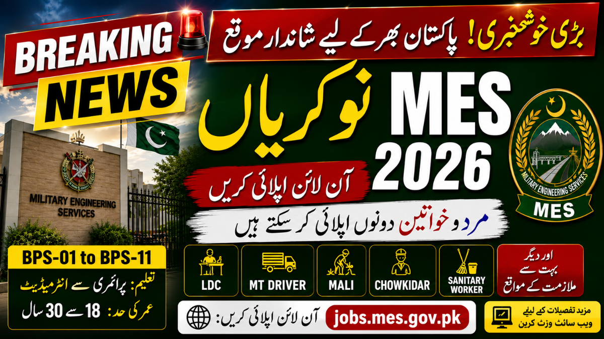 www mes gov pk jobs 2026 Apply Online
